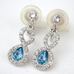 Authentic SWAROVSKI Bijou rhinestone Earring metal [Used]